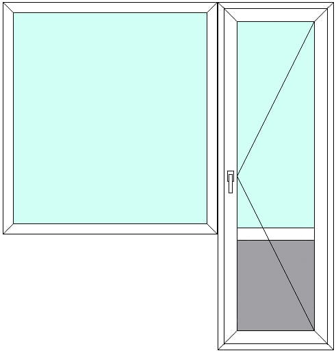 Типовой балконный блок из ПВХ